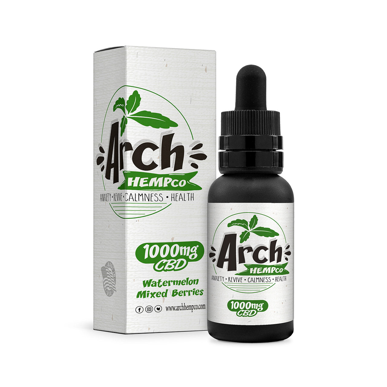 Watermelon Mixed Berries CBD Isolate 1000 milligrams