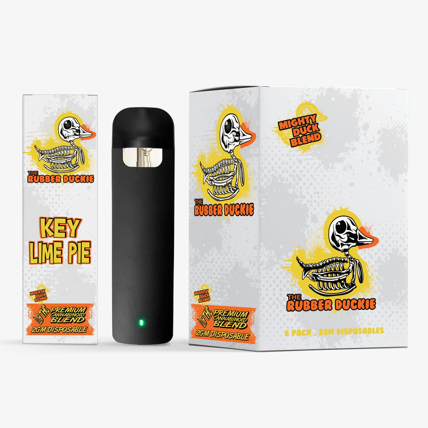 rubber duckie d9 disposable 2 gram key lime pie6 pack