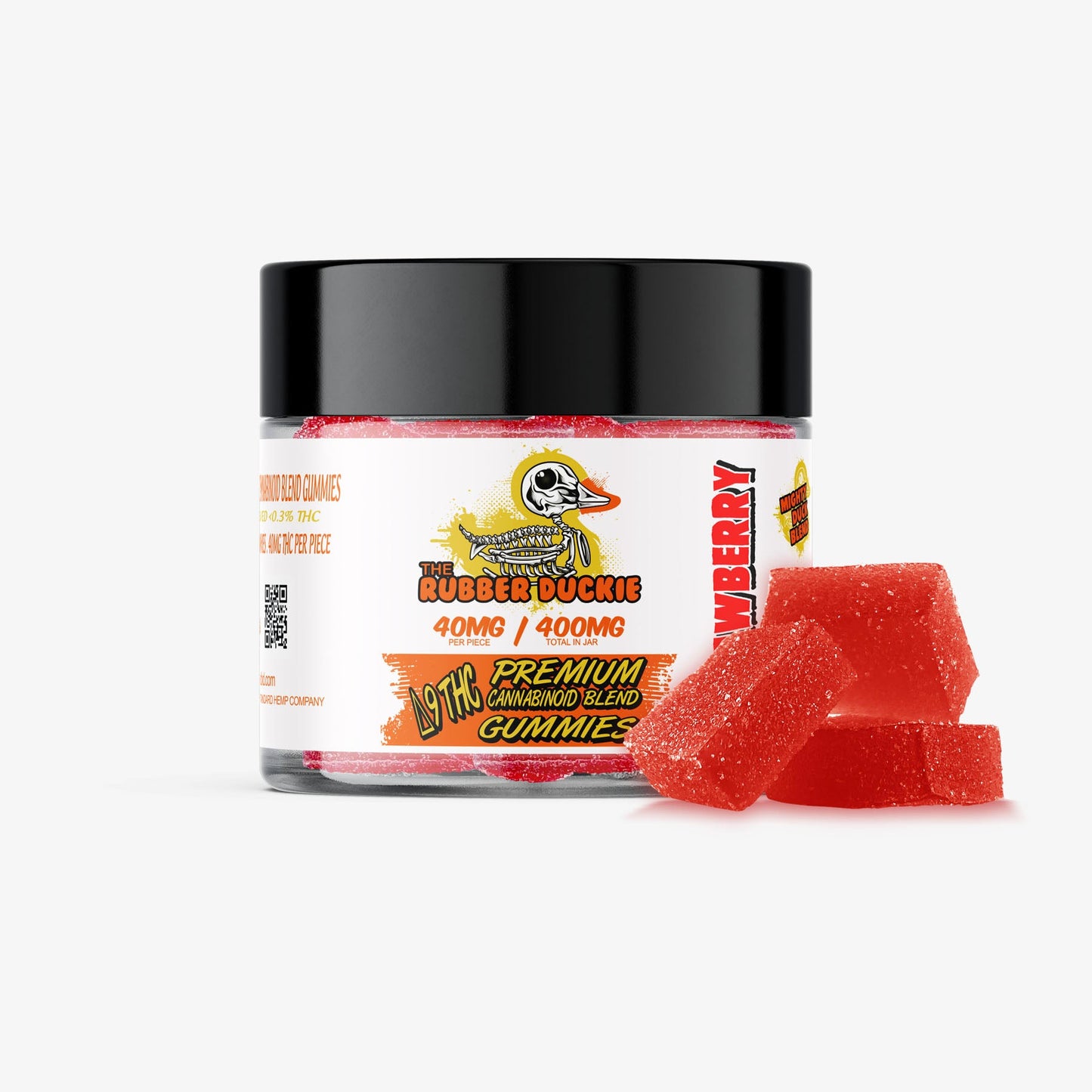 DELTA 9 THC BLENDED GUMMIES / RUBBER DUCKIE / STRAWBERRY 400mg / 10ct