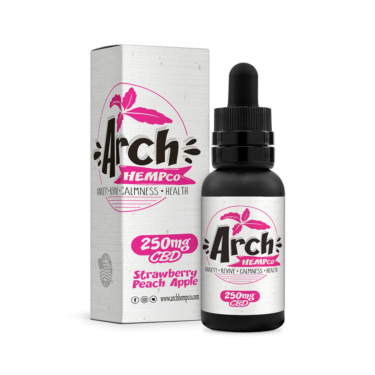 Strawberry Peach Apple CBD Isolate 250 milligrams