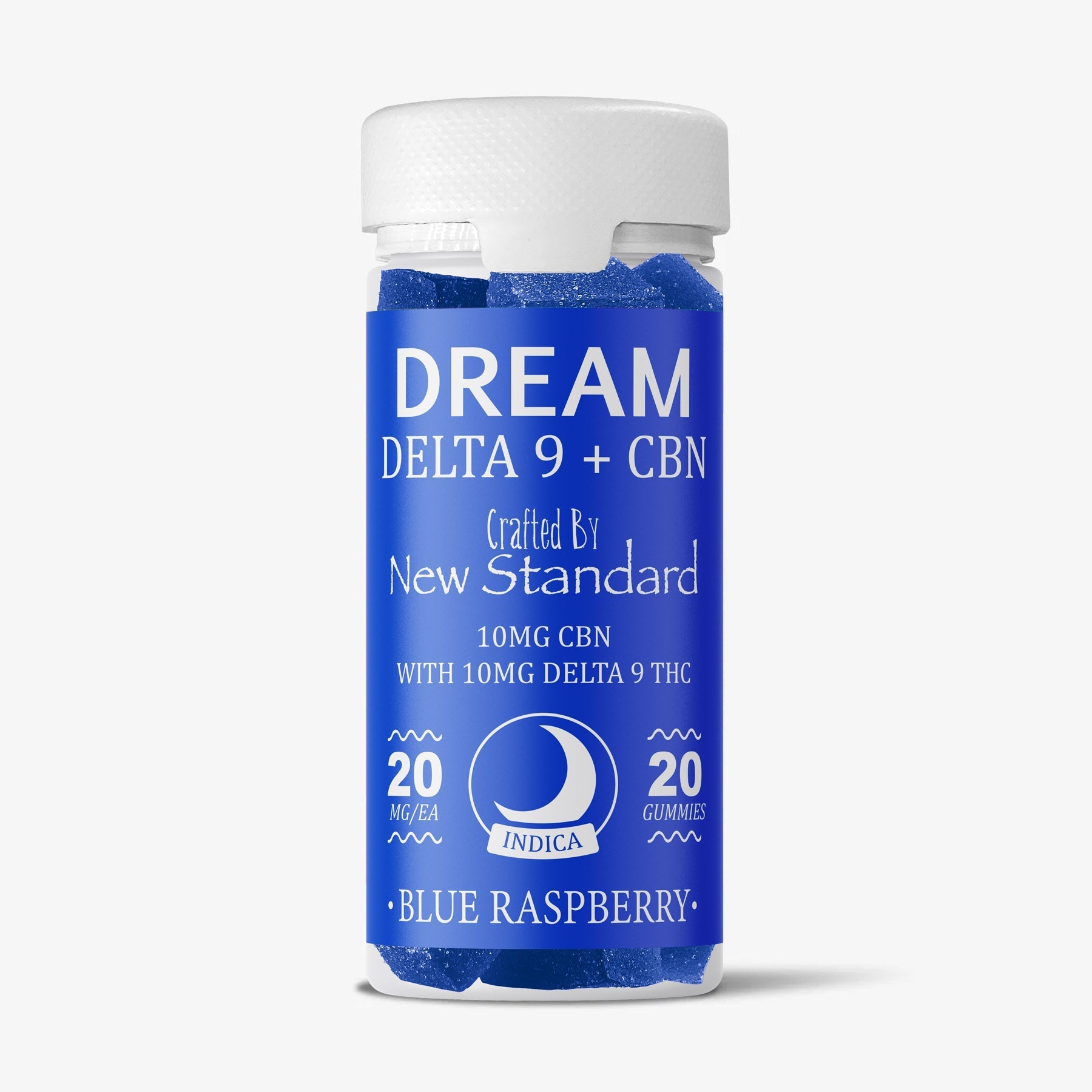 new standard hemp D9 CBD dream gummies 20ct blue raspberry