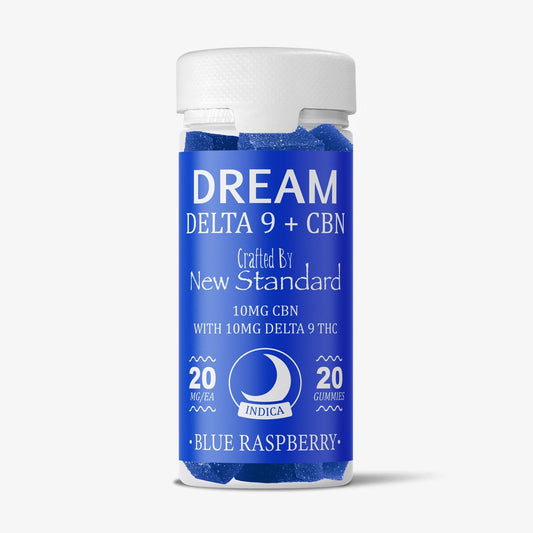 new standard hemp D9 CBD dream gummies 20ct blue raspberry