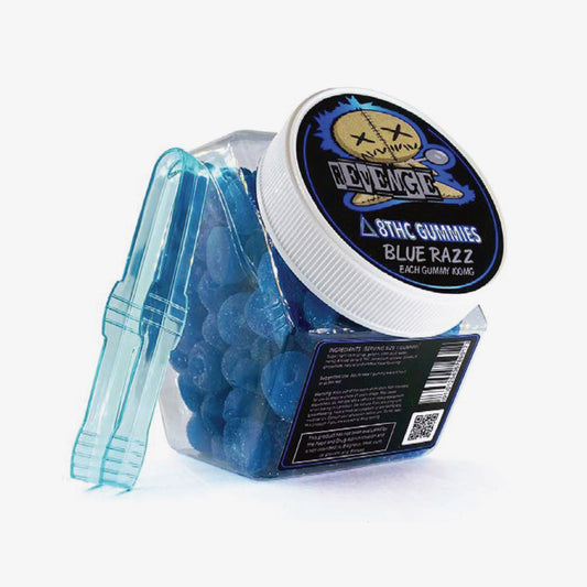 revenge delta 8 gummies 200 count blue razz
