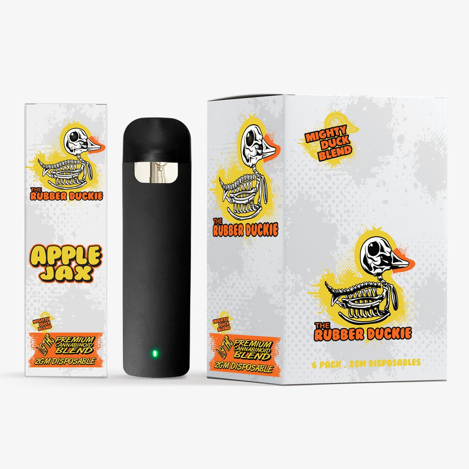 rubber duckie d9 blended disposable apple jax 6 pack