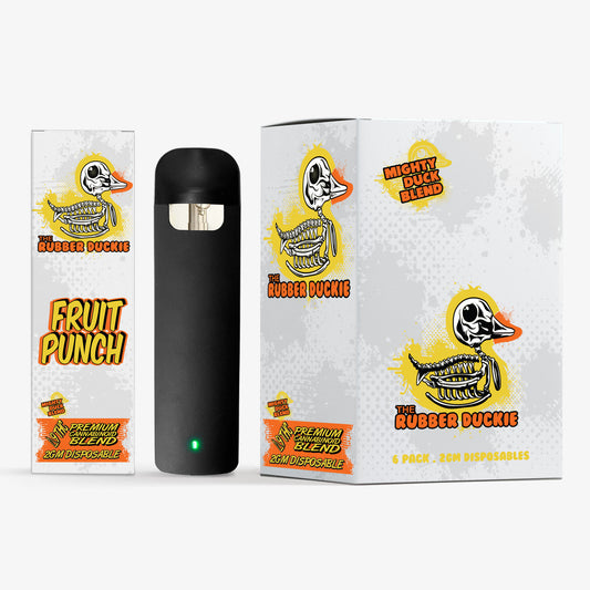 rubber duckie d9 disposable 2 gram fruit punch 6 pack