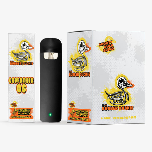 rubber duckie delta 9 2 gram disposable godfather og 6 pack