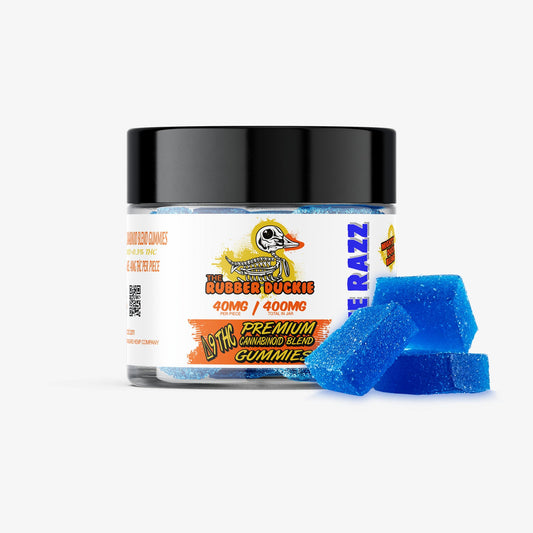 DELTA 9 THC BLENDED GUMMIES / RUBBER DUCKIE / BLUE RAZZ 400mg / 10ct