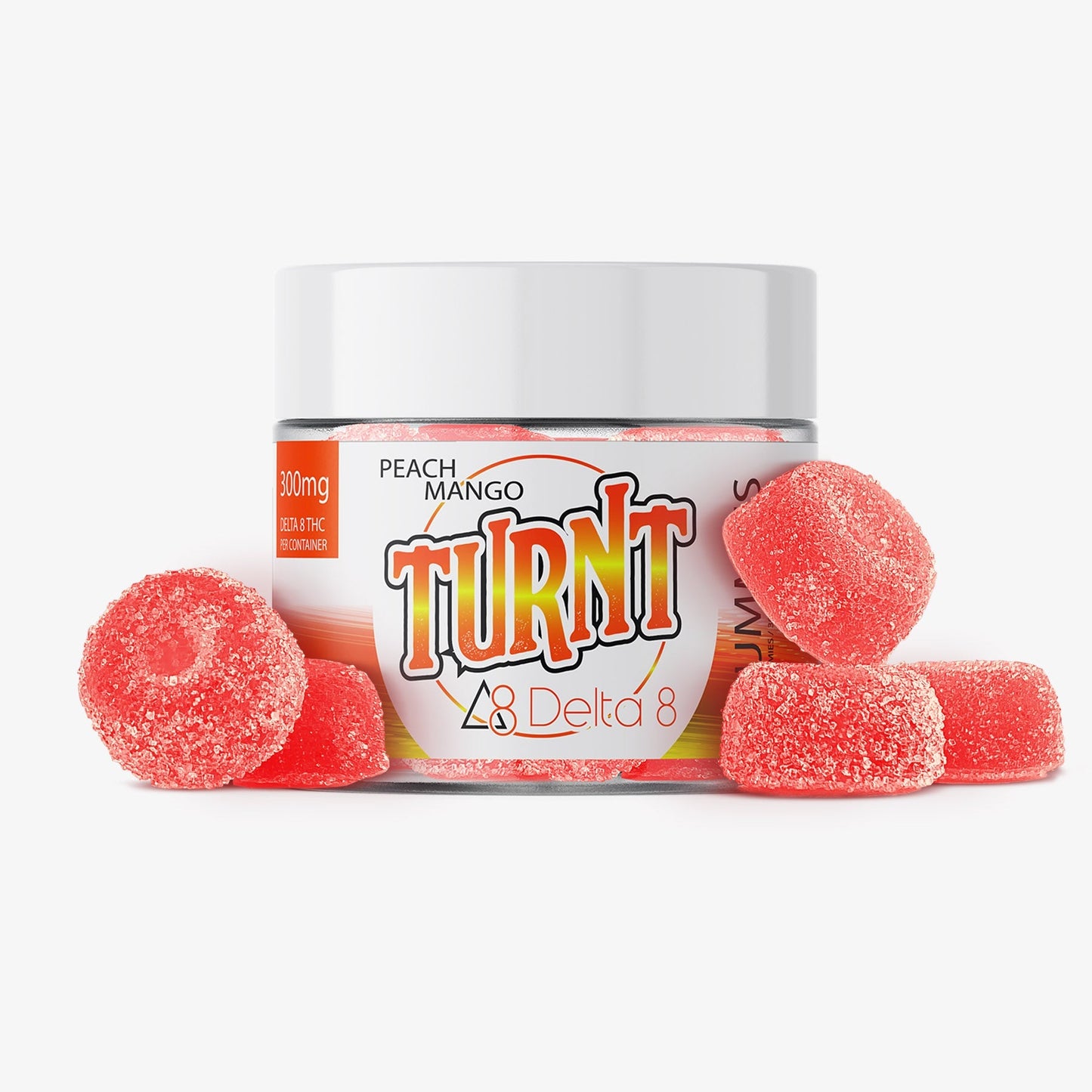 turnt delta 8 thc peach mango gummies 10ct